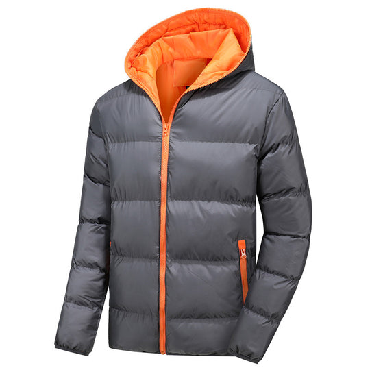 Herren Stepp-Winterjacke mit Kapuze, ultraleichter Thermoisolierung und kontrastierenden Reißverschlüssen Nord Taschen