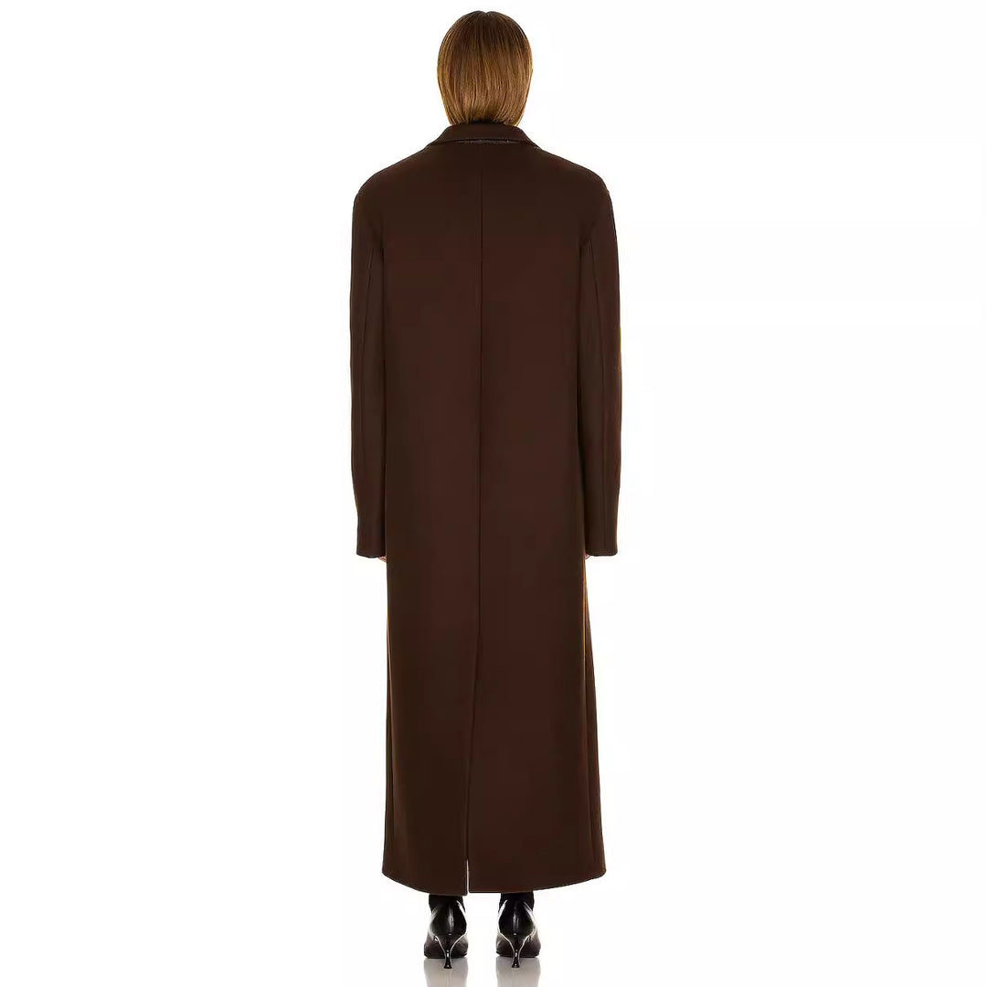 Damen Maximaler Einreihiger Mantel im Oversize‑Schnitt mit klassischem Revers Nord Taschen