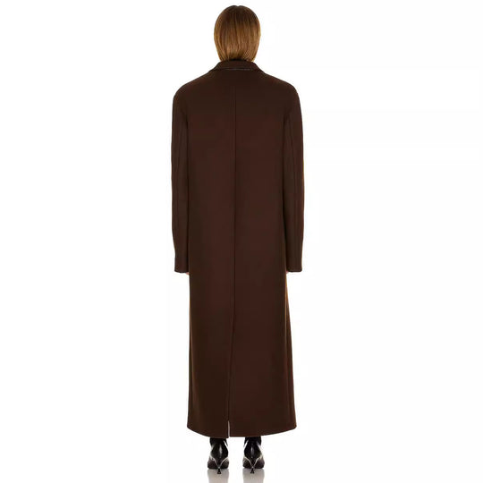 Damen Maximaler Einreihiger Mantel im Oversize‑Schnitt mit klassischem Revers Nord Taschen