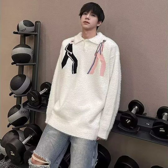 Herren Modischer Strickpullover mit grafischen Akzenten Nord Taschen