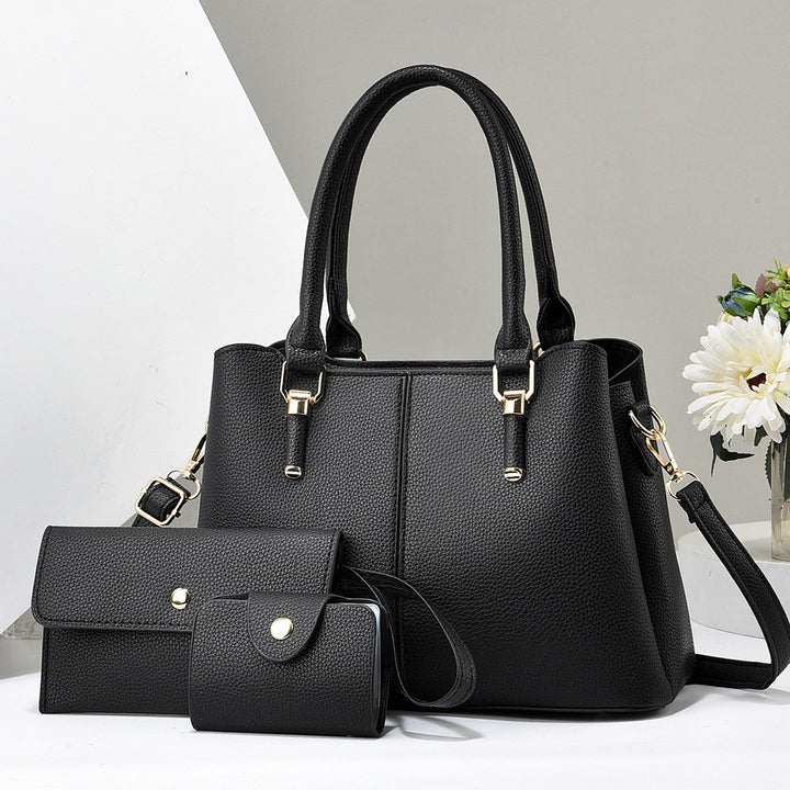 Damen elegante Handtasche mit abnehmbarem Portemonnaie Nord Taschen
