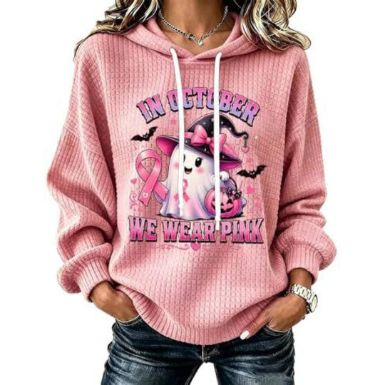 Damen Lustiger Kapuzenpullover mit Gruselmotiven Nord Taschen
