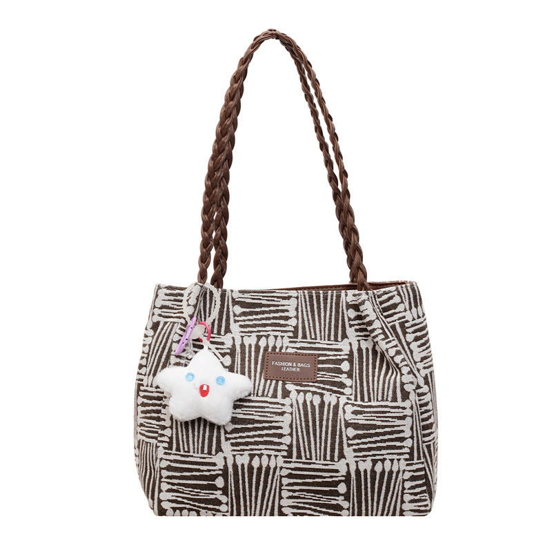 Damen Hobo Tasche mit geflochtenem Tragegriff Nord Taschen