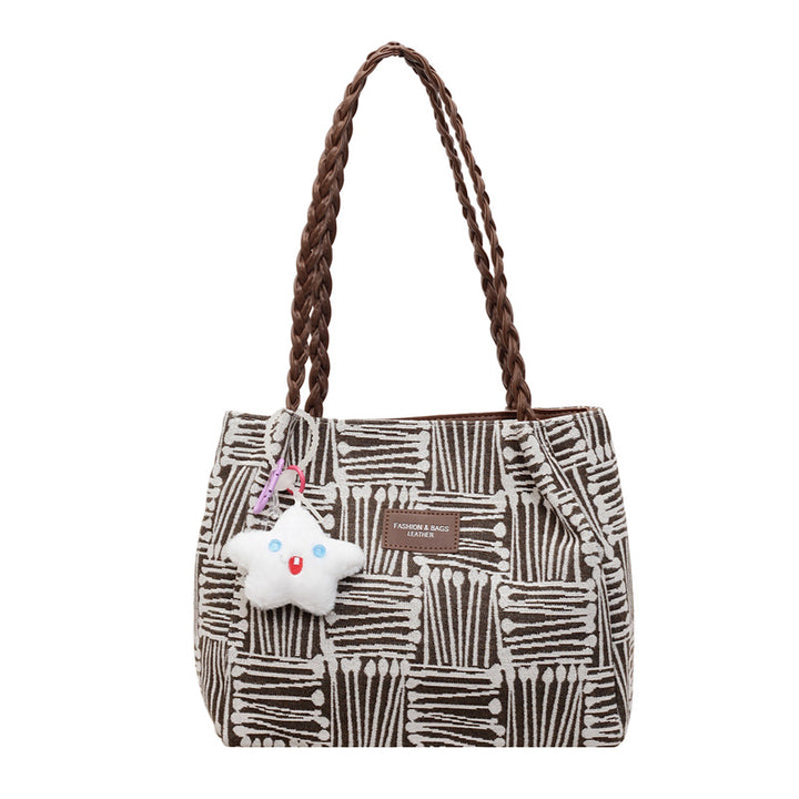 Damen Hobo Tasche mit geflochtenem Tragegriff Nord Taschen