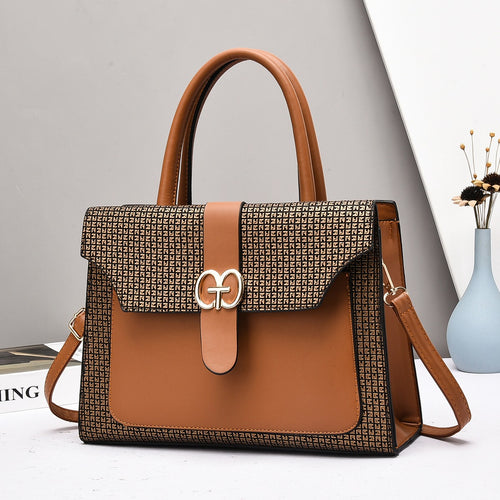 Damen elegante Henkeltasche mit strukturiertem Design und abnehmbarem Schulterriemen Nord Taschen