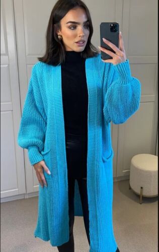 Damen Langer Strickmantel mit großzügigen Taschen