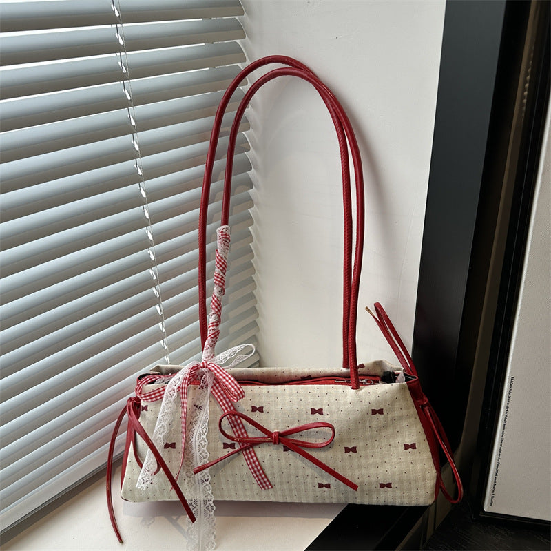 Damen verspielte Umhängetasche mit Schnürdetails Nord Taschen