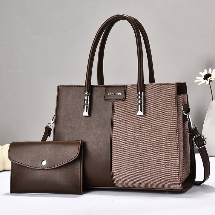 Damen elegante Handtasche mit strukturiertem Obermaterial und abnehmbarem Geldbeutel Nord Taschen