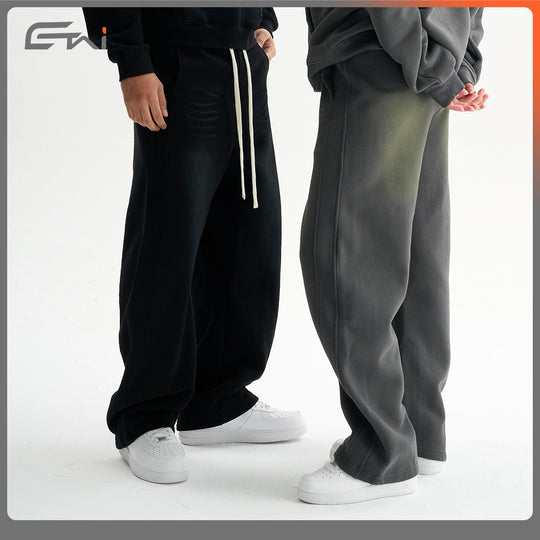 Herren Baggy-Sweathose mit tiefer Schrittpartie, kontrastierenden Ziernähten und extra langen Kordeln Nord Taschen