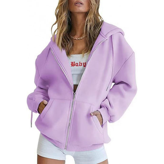 Damen Oversized Kapuzenjacke Nord Taschen