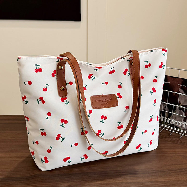 Damen Baumwolltragetasche mit fruchtigem Kirschdesign Nord Taschen