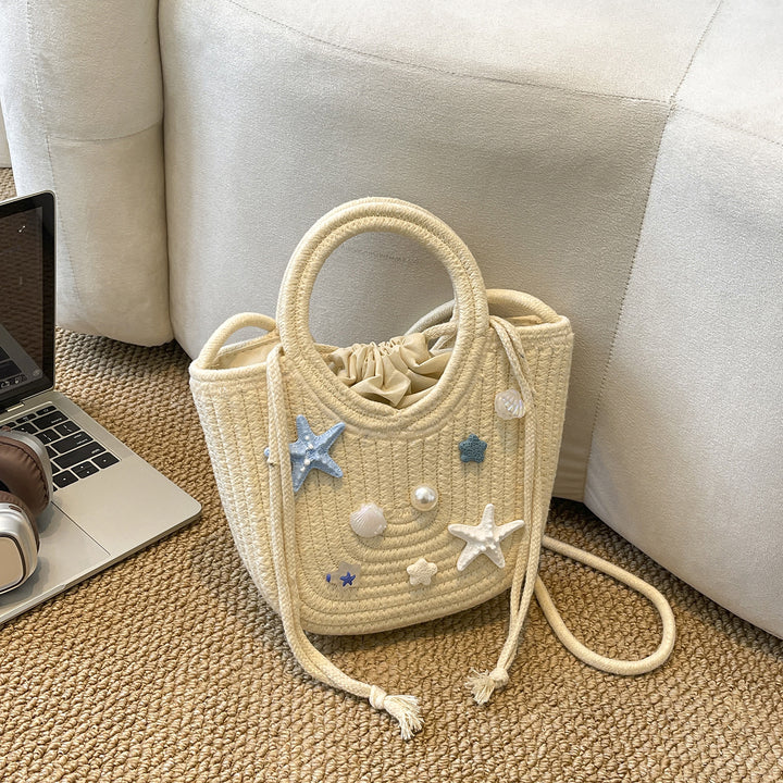 Damen sommerliche Strandtasche mit maritimen Applikationen Nord Taschen