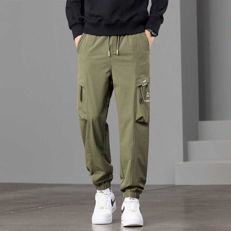 Herren technische Cargo-Joggerhose mit elastischem Saum, Multifachtaschen und Kordelzug Nord Taschen