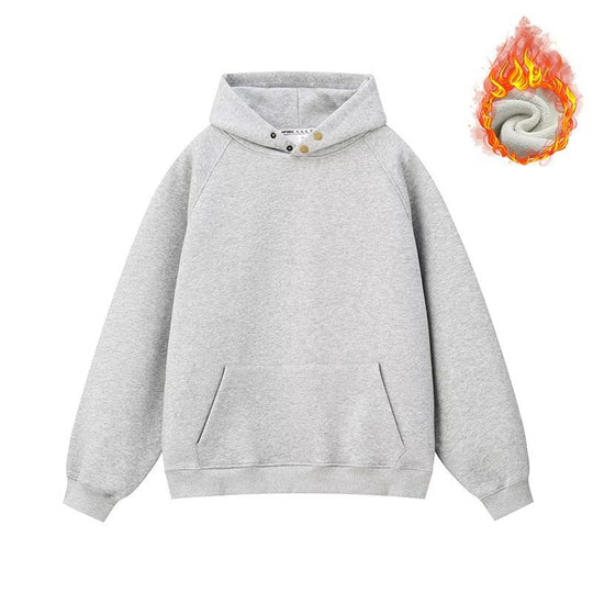 Unisex Gefütterter Oversized Kapuzenpullover mit Kängurutasche Nord Taschen
