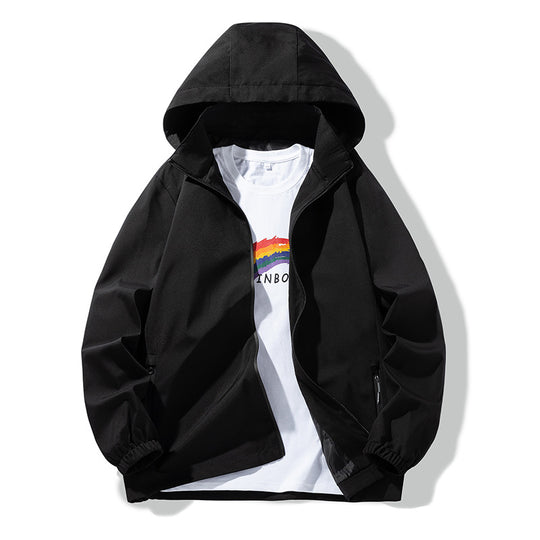 Herren Minimalistischer Softshell-Kapuzenanorak mit wasserabweisender Oberfläche & Reißverschlusstaschen Nord Taschen