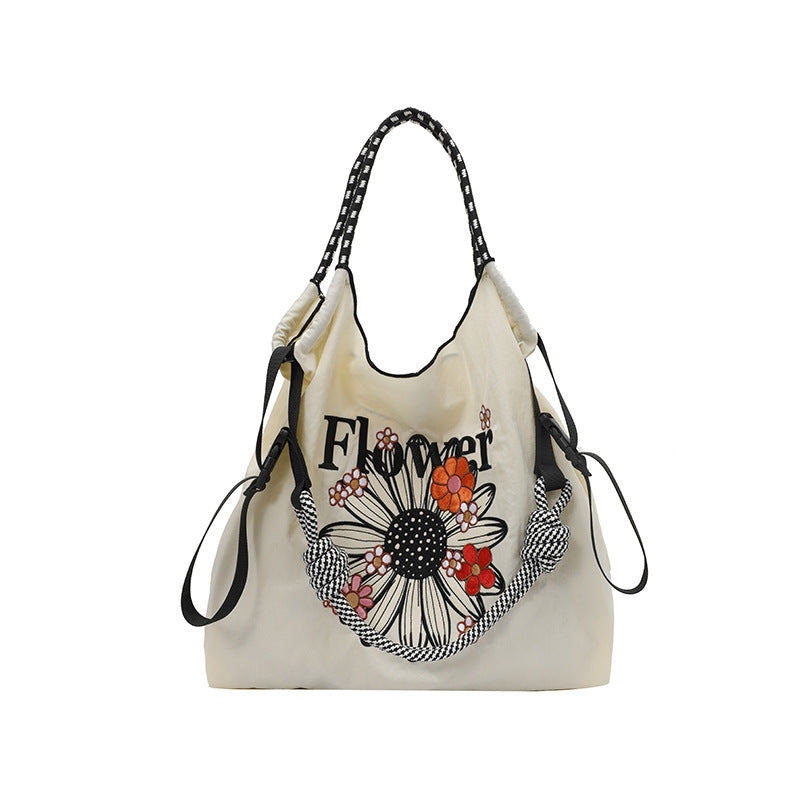 Damen Umhängetasche mit floralem Design und praktischem Zugverschluss Nord Taschen
