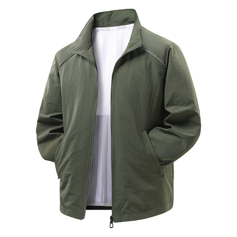 Herren Leichte Wind- und Regenjacke mit Mesh-Innenfutter und reflektierenden Schulterpaspeln Nord Taschen