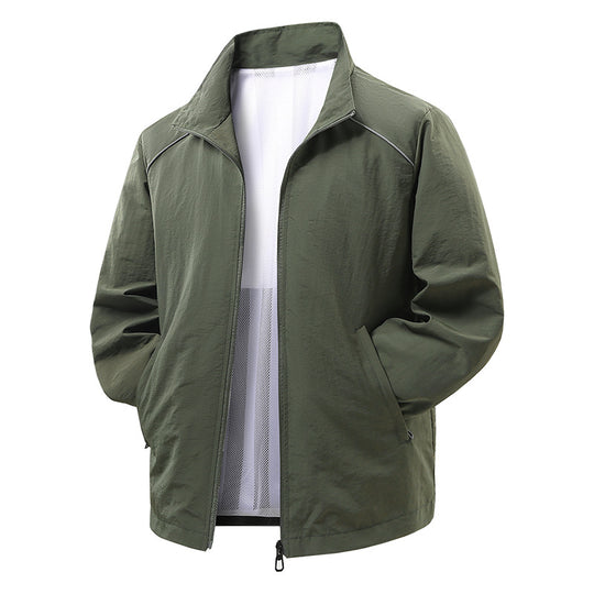 Herren Leichte Wind- und Regenjacke mit Mesh-Innenfutter und reflektierenden Schulterpaspeln Nord Taschen