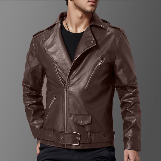 Herren stilvolle Bikerjacke aus hochwertigem Echt Nord Taschen