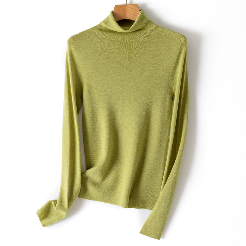 Damen Leichter Feinstrick-Rollkragenpullover mit fließender Passform Nord Taschen