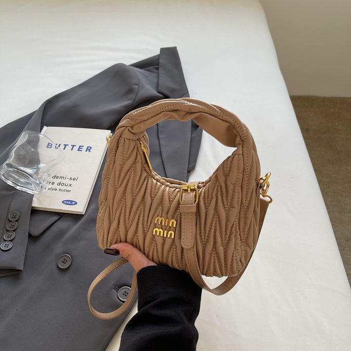 Damen Schultertasche mit elegantem Raffung-Design | Nord Taschen
