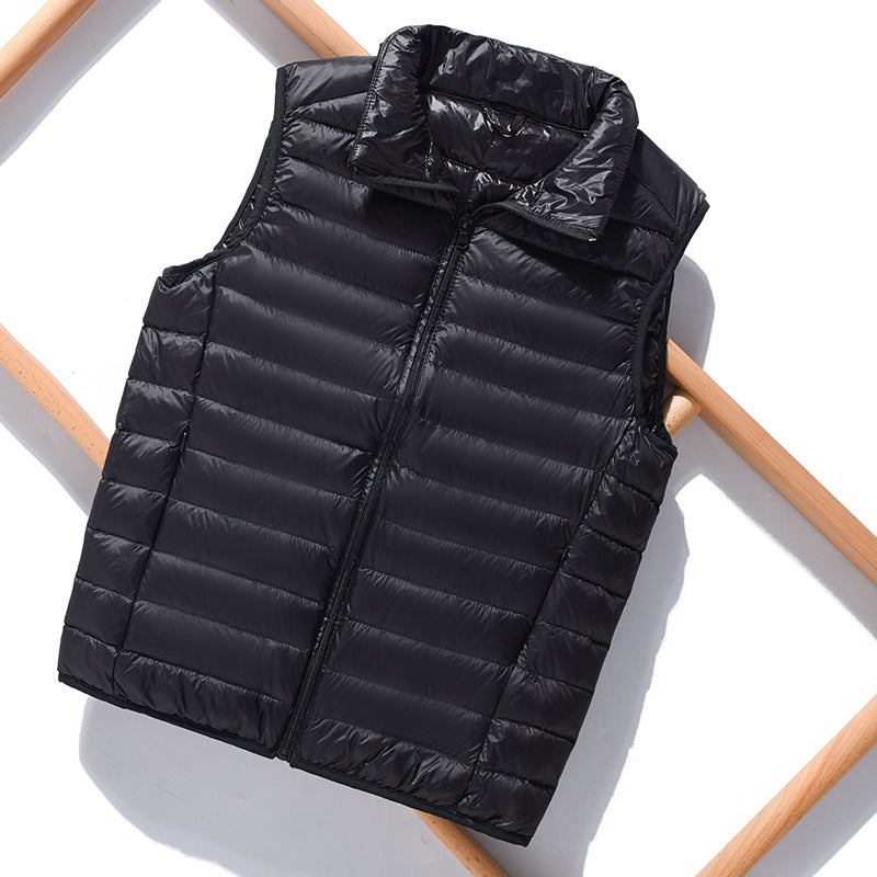 Damen leichte verstaubare Steppweste mit Hochkragen und windabweisender Mikrofaser-Schale Nord Taschen