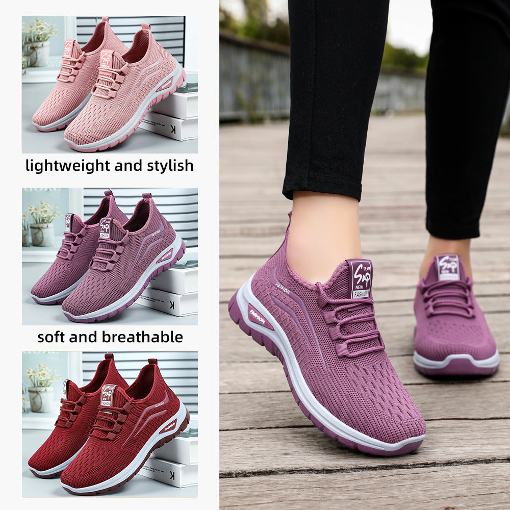 Damen Funktionale Freizeit-Sneaker mit elastischem Schnürsystem und atmungsaktiver Obermaterialstruktur Nord Taschen