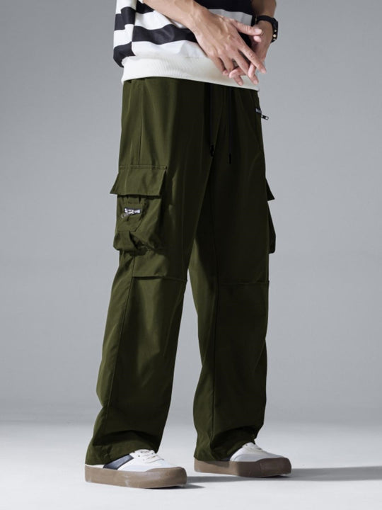 Herren Baggy‑Utility‑Cargohose mit Mehrfachtaschen, verstärkten Knieeinsätzen & Kordelbund Nord Taschen