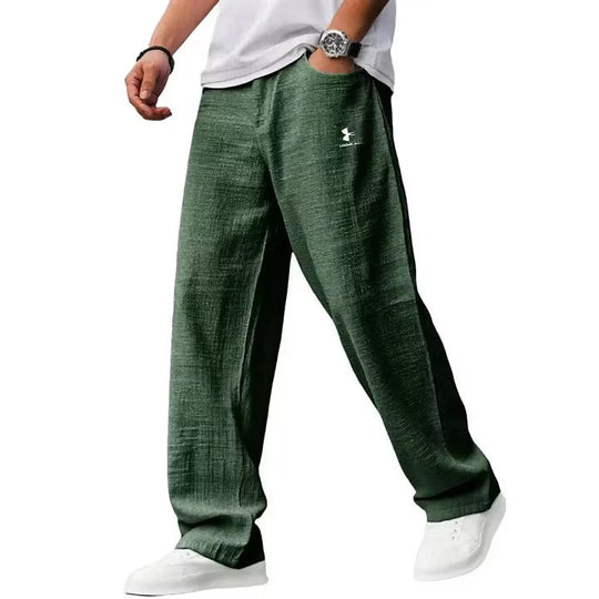 Herren Lässige Leinenhose Nord Taschen