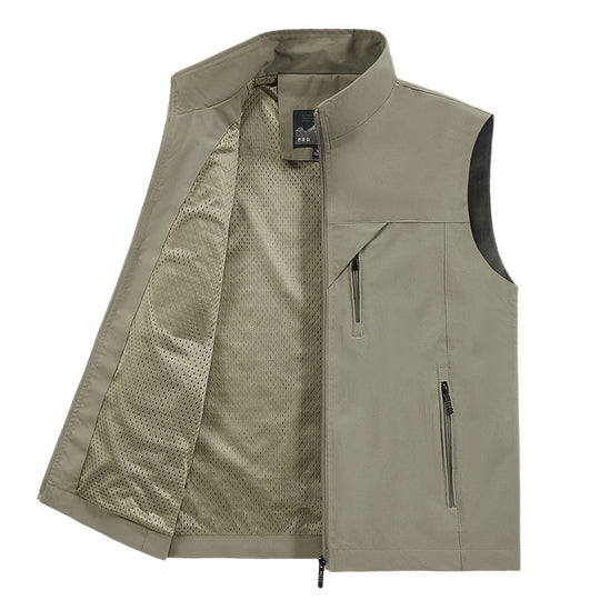 Herren Atmungsaktive Softshell-Utilityweste mit hohem Stehkragen, wasserabweisender Außenlage und mehrfachen Reißverschlusstaschen Nord Taschen