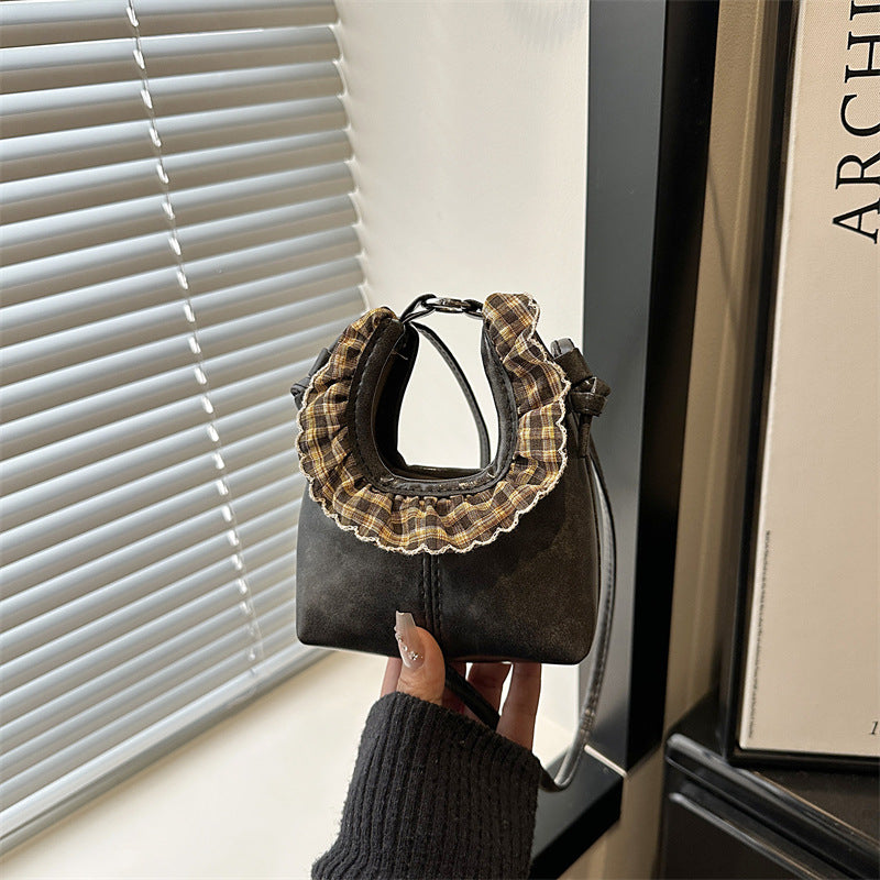 Damen Designer Tasche mit rüschenverziertem Griff Nord Taschen