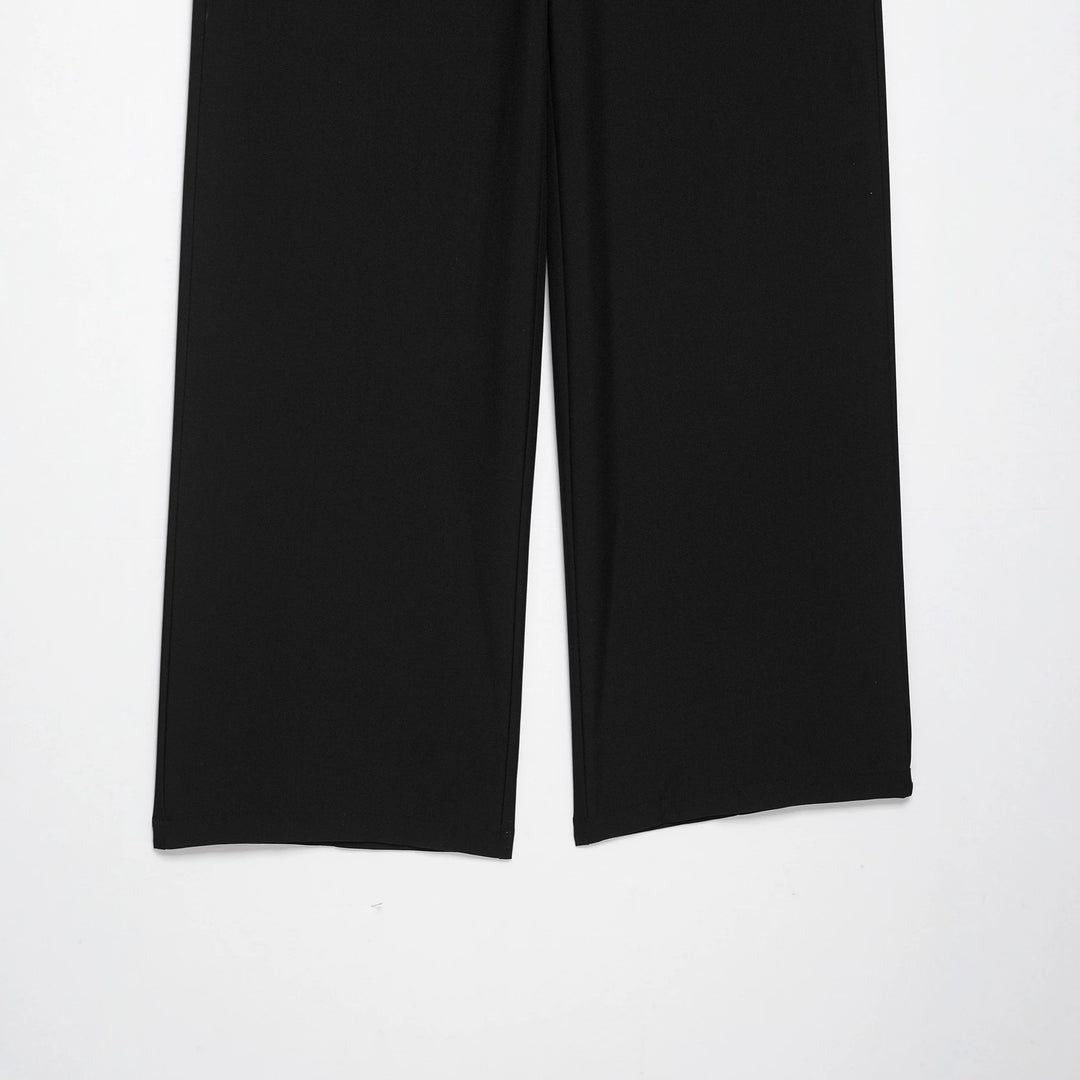 Damen Weite Highwaist-Hose mit Nietenbesatz und dekorativen Zierperlen Nord Taschen