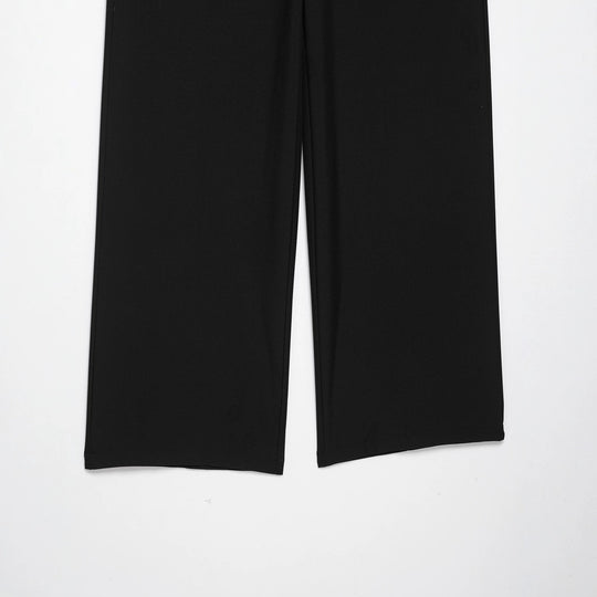 Damen Weite Highwaist-Hose mit Nietenbesatz und dekorativen Zierperlen Nord Taschen