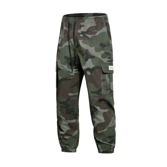 Herren Cargohose im Joggerstil mit Camouflage, Tunnelzugbund & elastischen Knöchelbündchen Nord Taschen