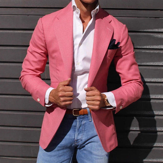 Herren Eleganter Blazer mit modernem Schnitt und strukturiertem GewNord Taschene Nord Taschen