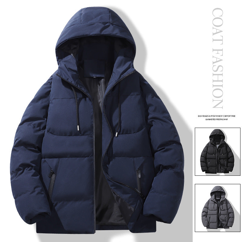Herren Gepolsterte Steppkapuzenjacke mit Thermofüllung und winddichter Außenhaut Nord Taschen