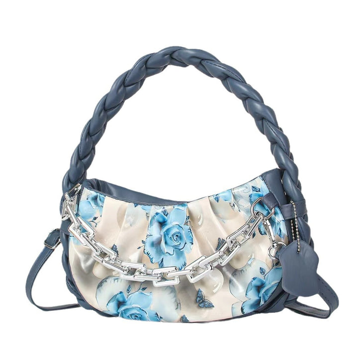 Damen modische Handtasche mit raffiniertem Blumendesign und Kettenakzent Nord Taschen