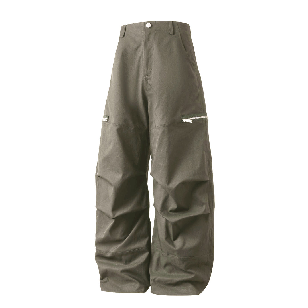 Unisex Ultraweite hochgeschnittene Ballon-Cargo-Hose mit seitlichen Reißverschlusstaschen Nord Taschen