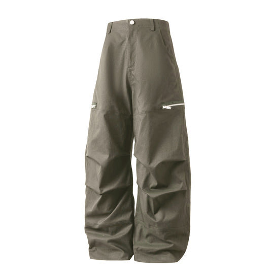 Unisex Ultraweite hochgeschnittene Ballon-Cargo-Hose mit seitlichen Reißverschlusstaschen Nord Taschen