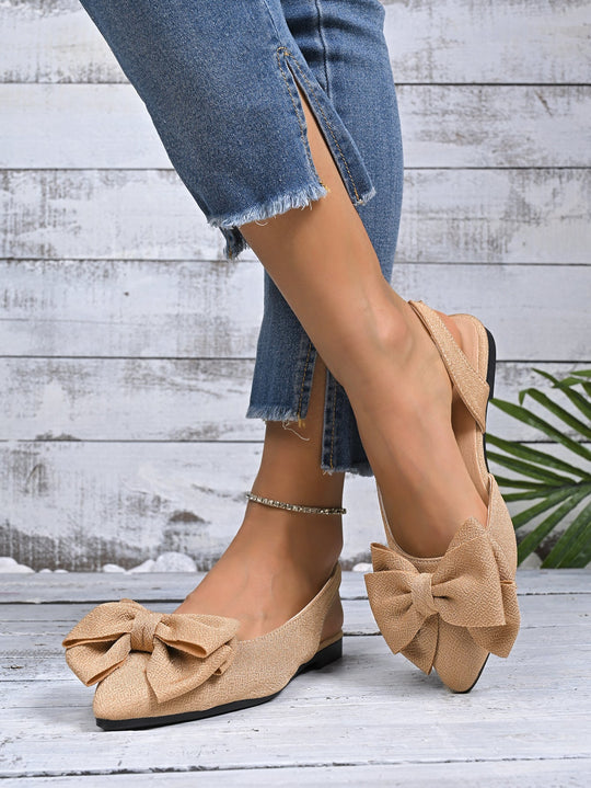 Damen Slingback-Sandalen mit dekorativem Schleifendetail und komfortabler Fußbettung