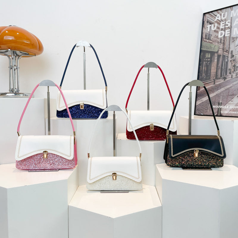 Damen elegante Umhängetasche mit funkelndem Pailletten-Design Nord Taschen