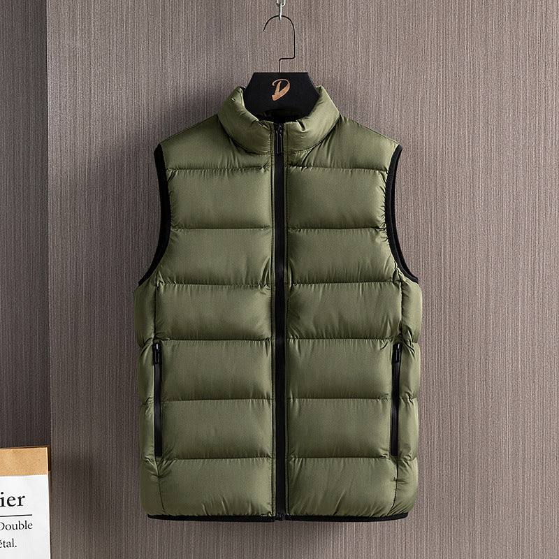 Herren Slim-Fit ultraleichte Stepp-Thermoweste mit hochschließendem Kragen und wasserabweisenden Reißverschlüssen Nord Taschen
