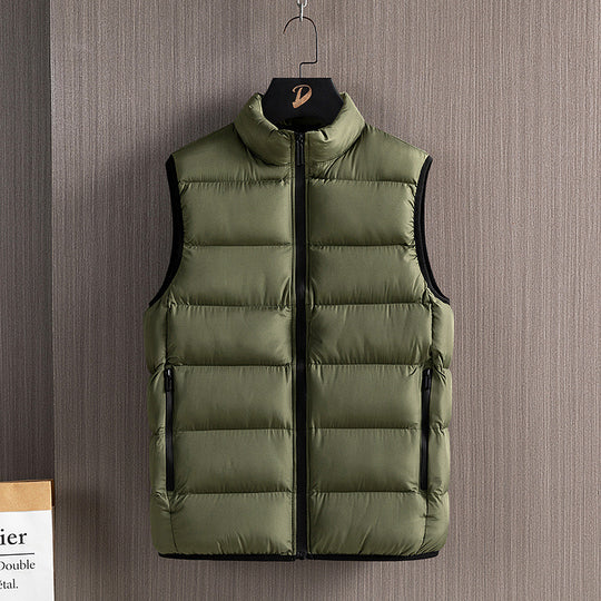 Herren Slim-Fit ultraleichte Stepp-Thermoweste mit hochschließendem Kragen und wasserabweisenden Reißverschlüssen Nord Taschen