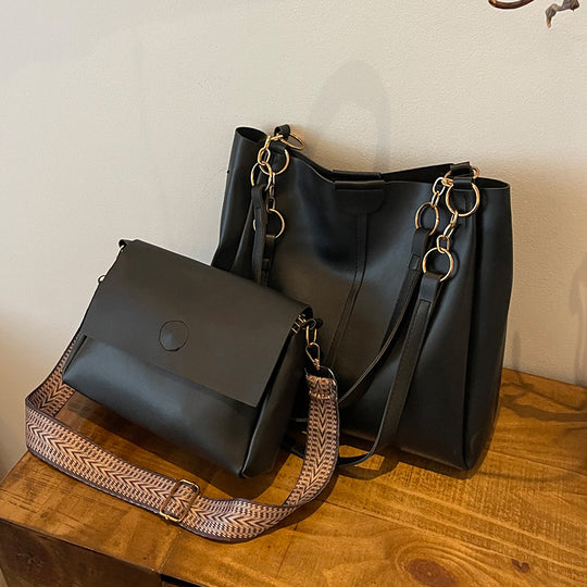 Damen vielseitige Handtasche mit abnehmbarem Schultergurt und eleganter Kettenverzierung Nord Taschen