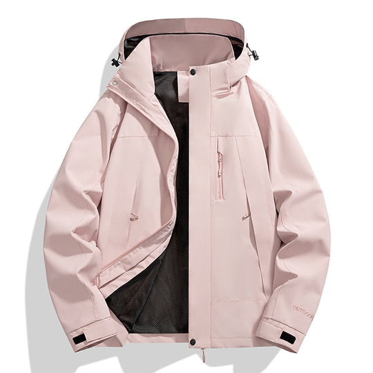 Herren Softshell-Outdoorjacke mit Kapuze, wasserabweisender Membran und verdeckten Reißverschlüssen Nord Taschen