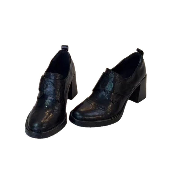 Damen Monkstrap-Loafer mit breitem Riemen und skulpturiertem Blockabsatz Nord Taschen