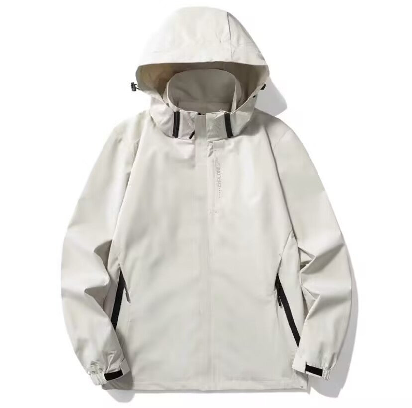 Herren Leichte Softshell-Funktionsjacke mit atmungsaktivem Meshfutter und verstellbarer Kapuze Nord Taschen