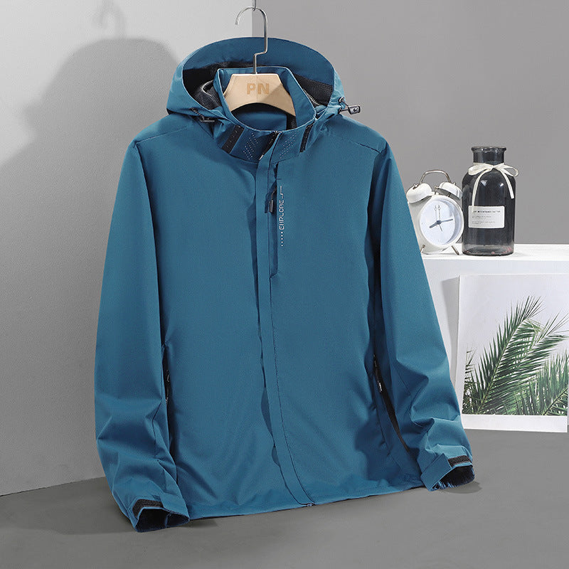 Herren Leichte Softshell-Kapuzenjacke mit verdecktem Reißverschluss und winddichter Membran Nord Taschen
