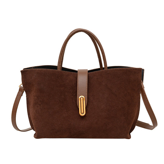 Damen modische Handtasche aus feinem Wildleder mit eleganten Akzenten Nord Taschen