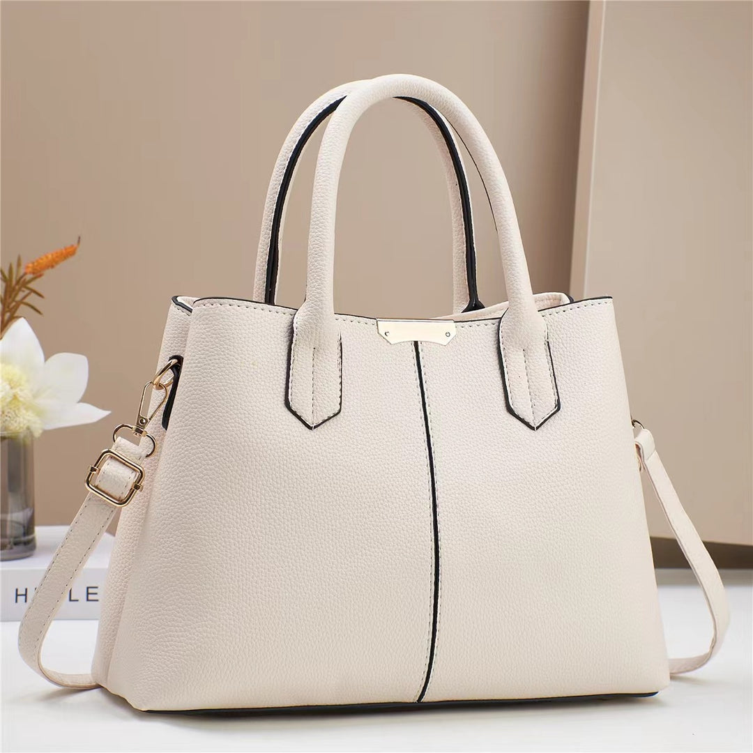 Damen hochwertige Handtasche mit strukturiertem Obermaterial und abnehmbarem Schulterriemen Nord Taschen